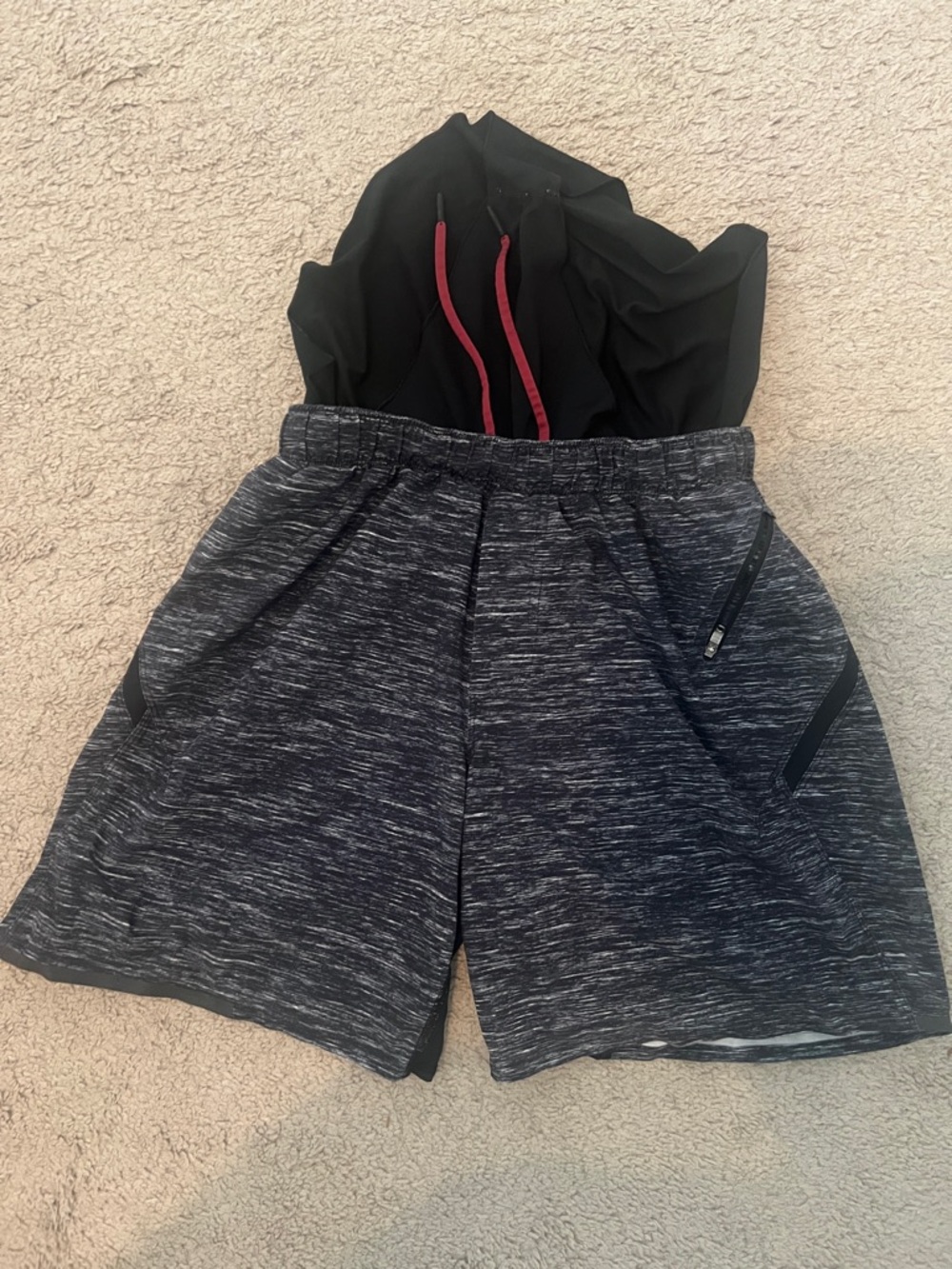 lululemon athletica Men's Heathered Black Athletic Shorts